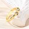 Brass Micro Pave Cubic Zirconia Cuff Rings for Women RJEW-F181-09G-01-1