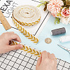 GOMAKERER about 10.5~11 yards Ethnic Style Polycotton Jacquard Leaf Ribbons OCOR-GO0001-15C-4