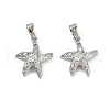 Brass Micro Pave Cubic Zirconia Pendants KK-C093-17A-P01-1