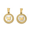 304 Stainless Steel Pendants STAS-A118-02B-G-1