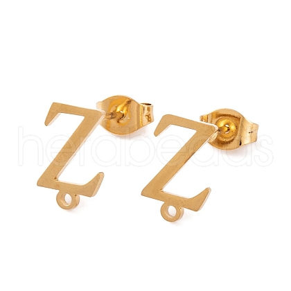 Ion Plating(IP) 304 Stainless Steel Stud Earrings FIND-Q103-01Z-G-1