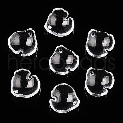 Transparent Glass Petal Beads GLAA-N001-15-1