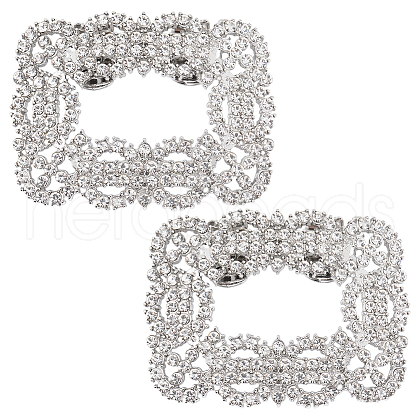 Gorgecraft Alloy Rhinestone Shoe Decoration FIND-GF0006-01A-P-1