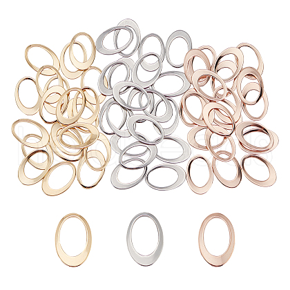 Unicraftale 60 Pcs 3 Colors 304 Stainless Steel Linking Rings STAS-UN0021-77-1