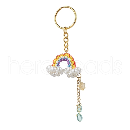 Rainbow Handmade Glass Pendant Decorations KEYC-MZ00032-1
