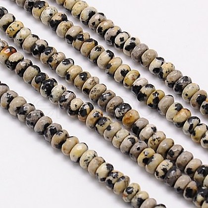 Natural Dalmation Jasper Beads Strands G-G551-03-1