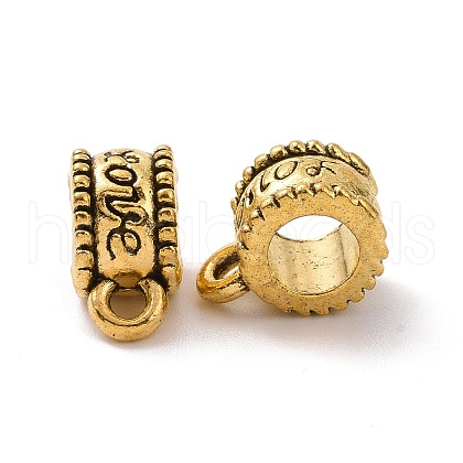 Tibetan Style Alloy Tube Bails FIND-H038-42AG-1