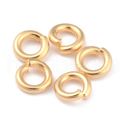 Rack Plating Brass Jump Rings KK-O139-18M-G-1