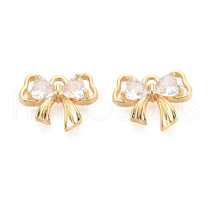 Brass Micro Pave Cubic Zirconia Charms KK-N263-79A-G-1