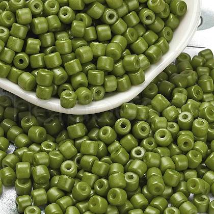 Baking Paint Pearlized Glass Seed Beads SEED-C001-04A-09-1
