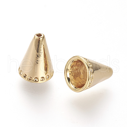 Brass Bead Cones KK-Q669-15G-1