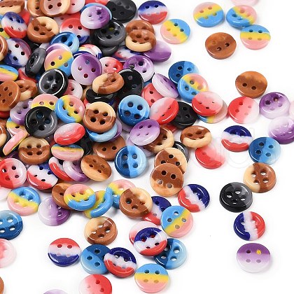 4-Hole Glass Buttons PORC-R010-01A-1