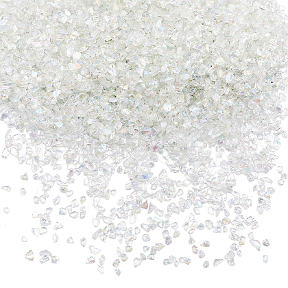 SUNNYCLUE Transparent Electroplate Crushed Glass Craft GLAA-SC0001-98A-01-1