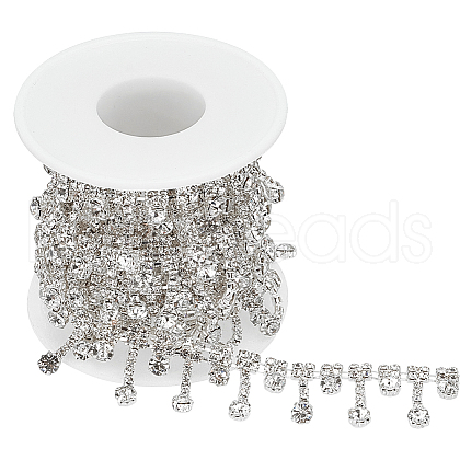 Glass Rhinestone Cup Chains FIND-BC0001-22-1
