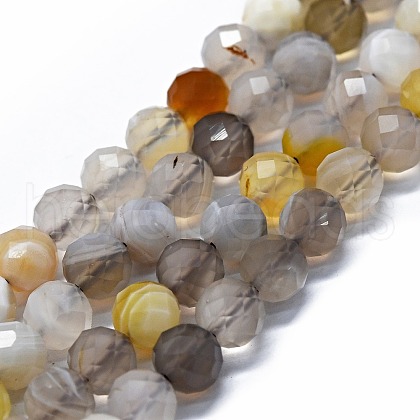 Natural Yellow Botswana Agate Beads Strands G-G927-17A-1