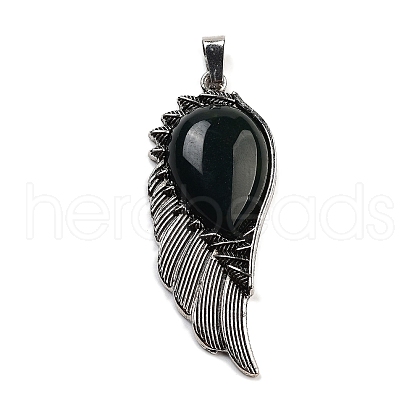 Natural Indian Agate Big Pendants G-G112-02AS-10-1