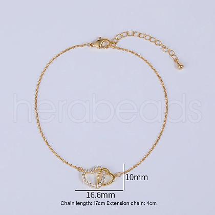Brass Cable Chain Link Braceets IG5817-1