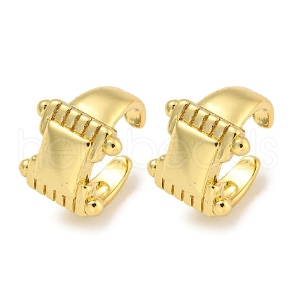 Brass Cuff Earrings EJEW-C104-156G-1