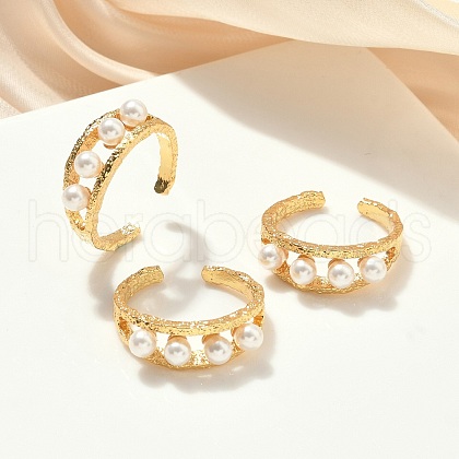 Brass Adjustable Cuff Rings for Women RJEW-A067-01G-1