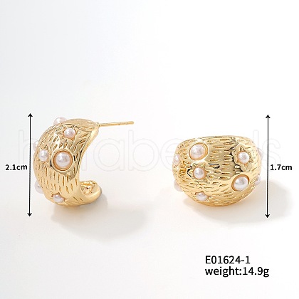 Rock Hip-hop Fashion Shiny Stud Earrings for Versatile Style JJ0841-1-1