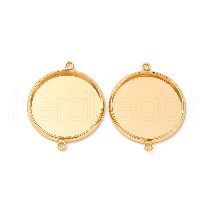 Brass Connector Cabochon Settings KK-F898-21E-G-1