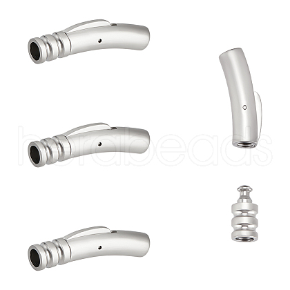 Unicraftale 4Pcs 304 Stainless Steel Bayonet Clasps STAS-UN0059-07-1