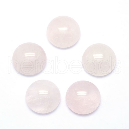 Natural Rose Quartz Cabochons G-P393-R20-14.5mm-1