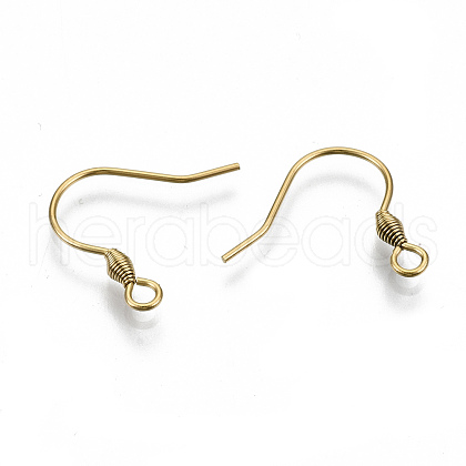 304 Stainless Steel Earring Hooks X-STAS-S111-011G-NR-1