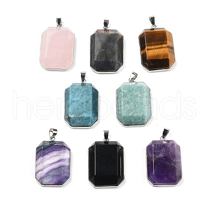 Natural Mixed Stone Pendants G-B139-02P-1