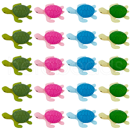 SUPERFINDINGS 20Pcs 4 Style Sea Tortoise PVC & Resin Home Ornaments DJEW-FH0001-22-1