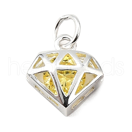 S925 Sterling Silver with Cubic Zirconia Charms STER-Q006-05A-S-1