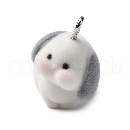 Flocky Resin Pendants FIND-S001-02B-1