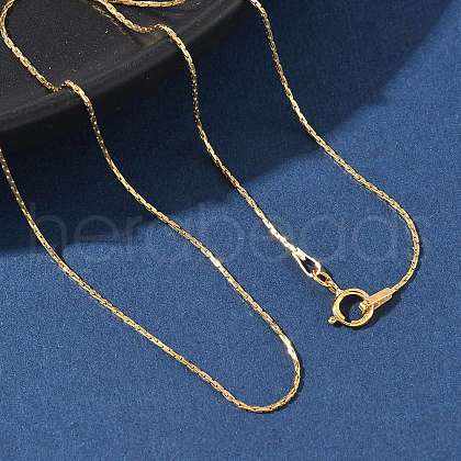Brass Cardano Chain Necklaces for Women Men NJEW-Z068-06G-1