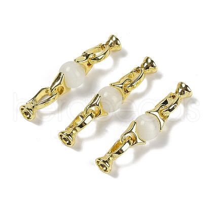 Cat Eye with Brass Fold Over Clasps G-G141-03G-08-1