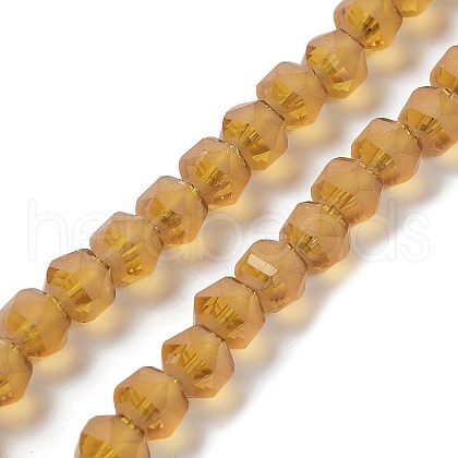 Electroplate Transparent Glass Beads Strands EGLA-I018-FA01-1