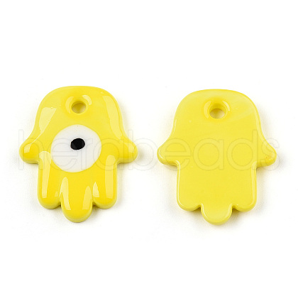 Opaque Handmade Lampwork Pendants LAMP-T011-15-B05-1