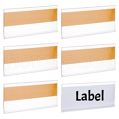 Rectangle PVC Price Tag Sign Label Holder KY-WH0046-62-1