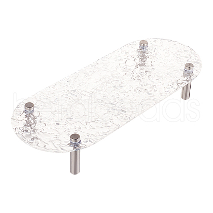 Transparent Acrylic Decorative Footed Tray DIY-WH0430-104A-1