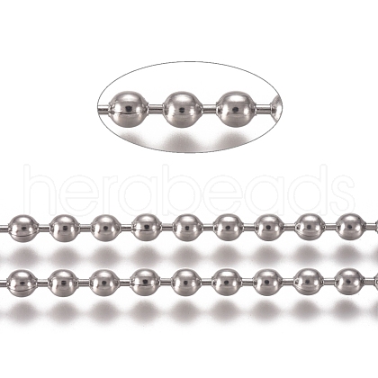 304 Stainless Steel Ball Chains CHS-E021-13D-P-1