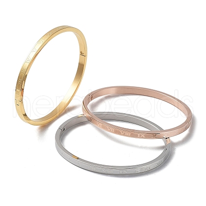 3Pcs 3 Color 304 Stainless Steel Bangles Set BJEW-F464-09-1