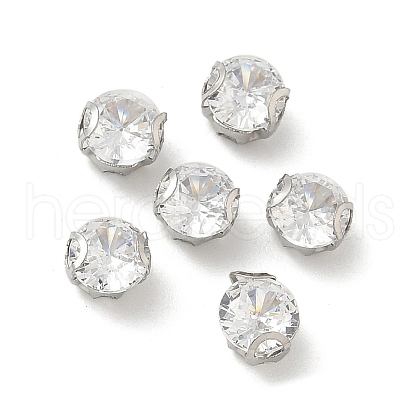 Round Stainless Steel Prong Settings STAS-M104-01H-1