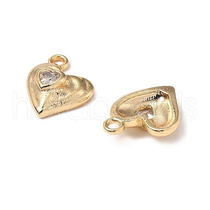 Brass Micro Pave Cubic Zirconia Pendants KK-A259-19G-1