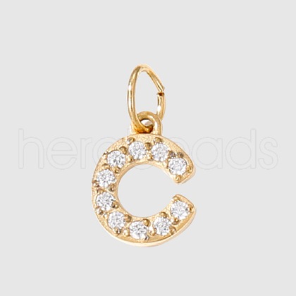 Stainless Steel Cubic Zirconia Pendants with Jump Rings X-FIND-PW0024-08C-1