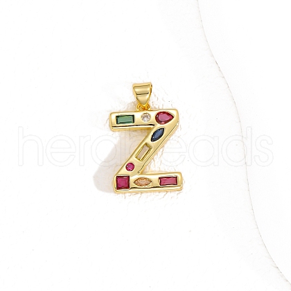 Brass Micro Pave Cubic Zirconia Pendants PW-WG10C3A-14-1