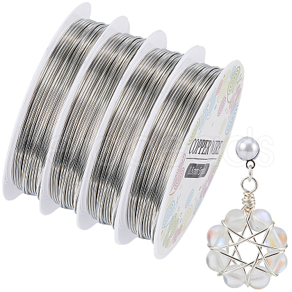 SUNNYCLUE 4 Rolls Copper Jewelry Craft Wire CWIR-SC0001-05-1