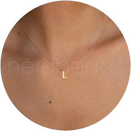 Brass Pendant Initial Necklaces for Women FS-WG1D7F7-25-1
