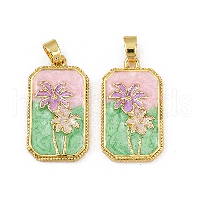 Brass Enamel Pendants KK-L190-012G-02-1