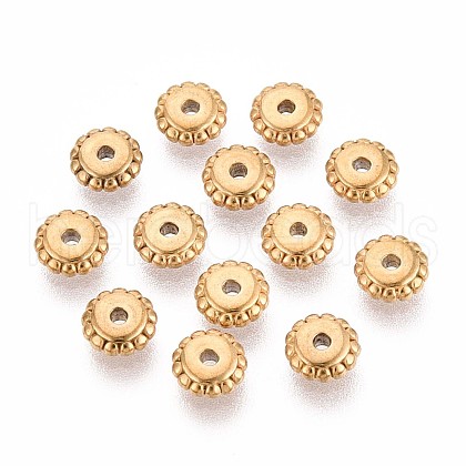 304 Stainless Steel Disc Beads STAS-P319-14A-G-1