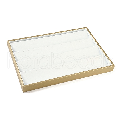4 Rows Imitation Leather Jewelry Earring Trays CON-G023-03-1