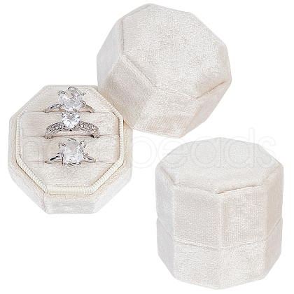 3-Slot Octagon Velvet Rings Box CON-WH0099-13A-1